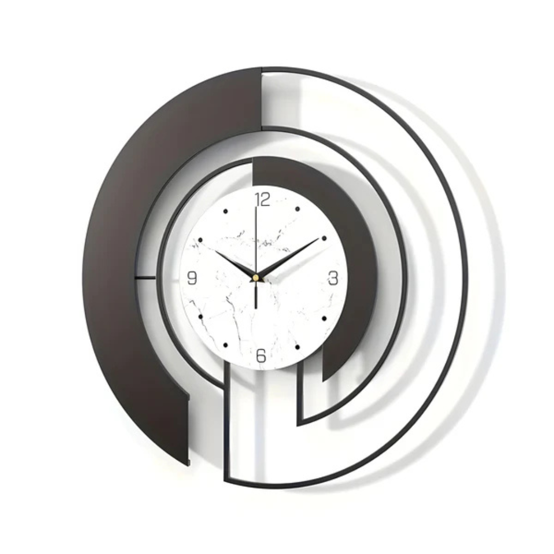 Stor Sort Moderne Vægur – Elegant Design til Dit Hjem