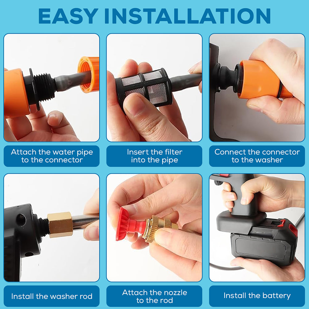 Trådløs Højtryksrenser til Effektiv Rengøring af Din Bil