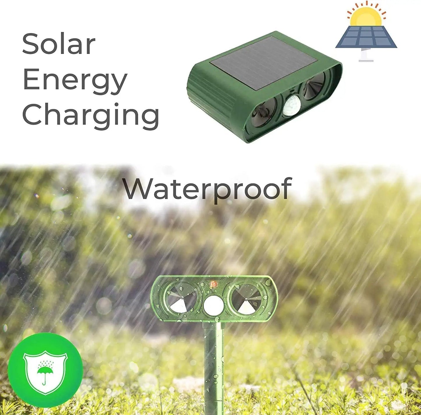 Ultraschall Solarbetrivet Fugle- og Skadedyrsafskrækkelse - Lang rækkevidde
