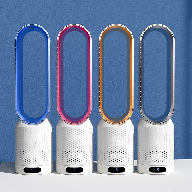 Bærbar luftkøler – ventilator med kølefunktion og LED-lys