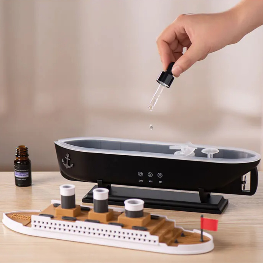 Aromaterapidiffuser med lugnande dimma och LED-ljus
