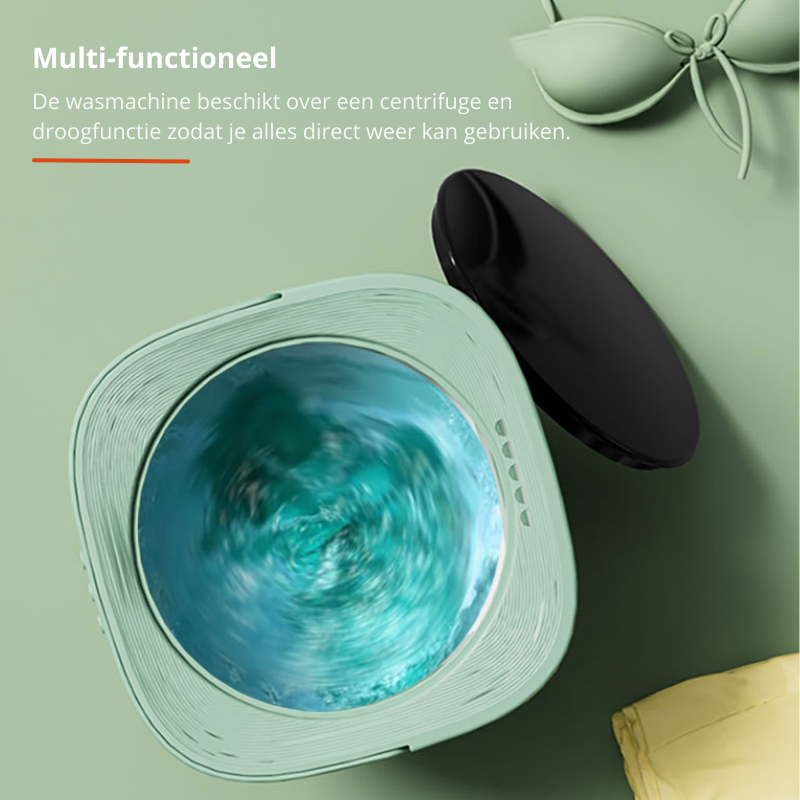 Foldbar Mini-Vaskemaskine med Tørrefunktion – Praktisk Design