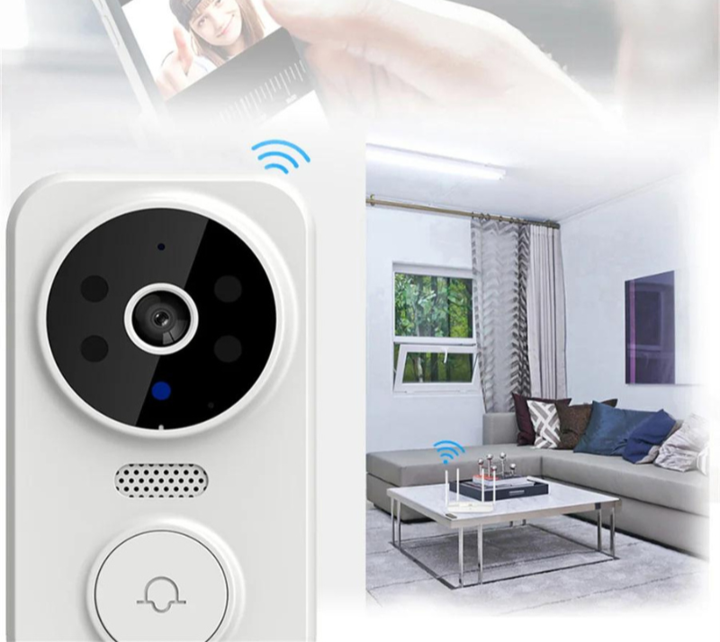 Trådløs dørklokke med HD-kamera og bevægelsesdetektion