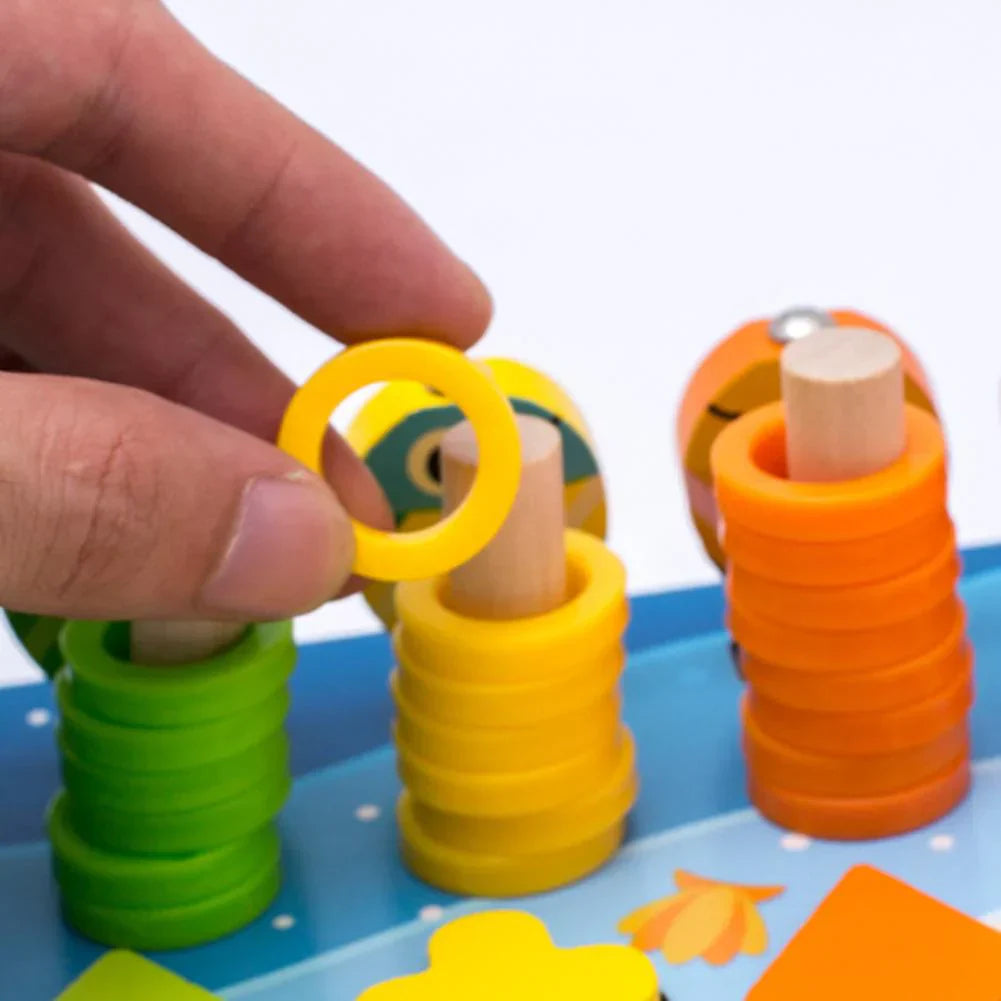 Montessori Træspilbræt til Udvikling af Færdigheder