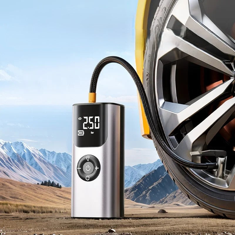 Mini trådlös automatisk bildäckluftkompressorpump
