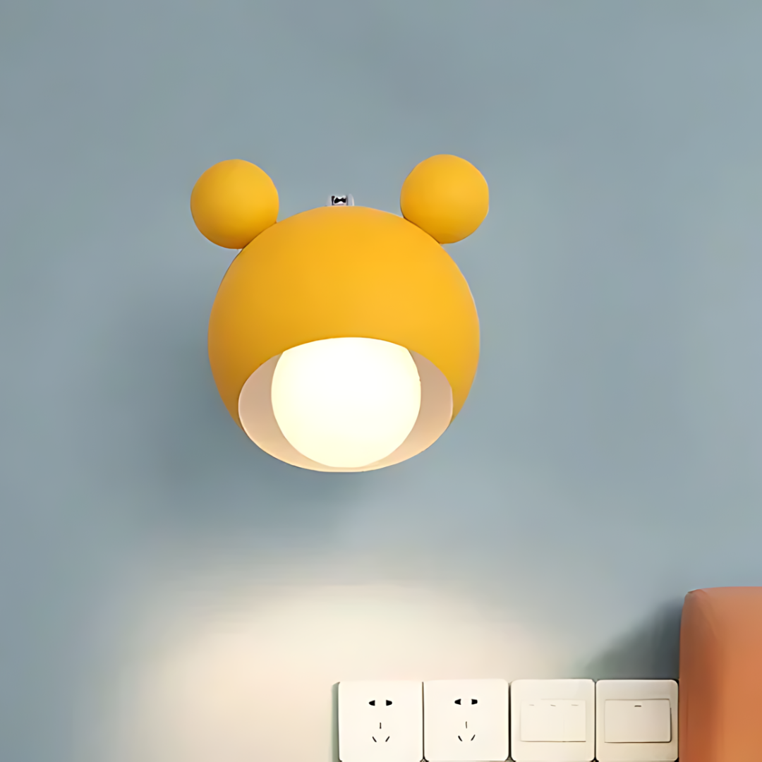 Nordeuropæisk Væglampe med LED i Mickey-form til Børneværelse