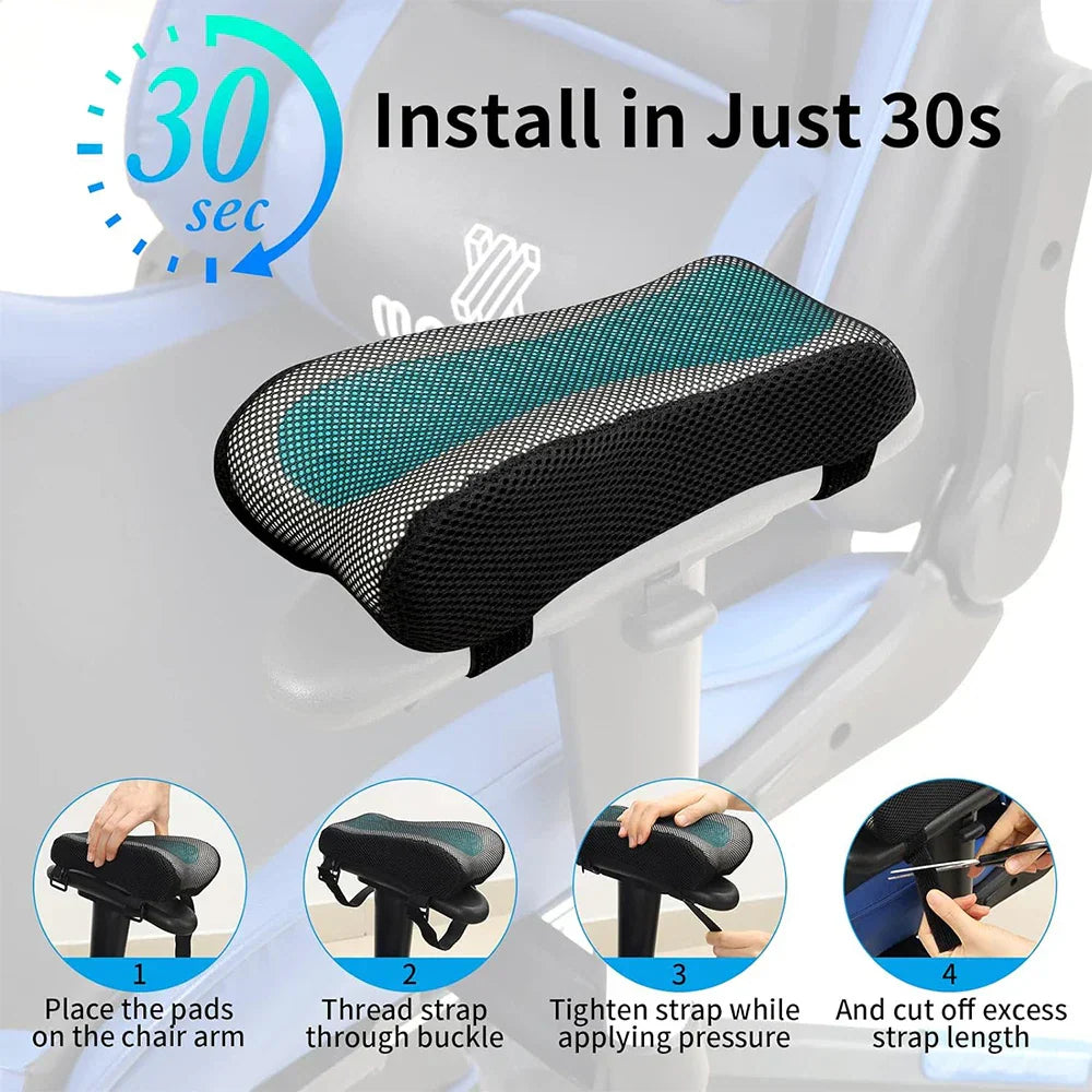 Ergonomiske Memory Foam Armlænspuder med Kølende Gel