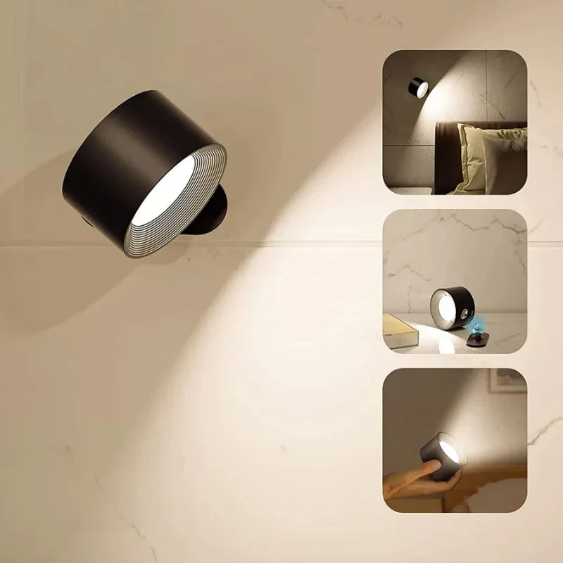 Trådlös magnetisk vägglampa med justerbart LED-ljus