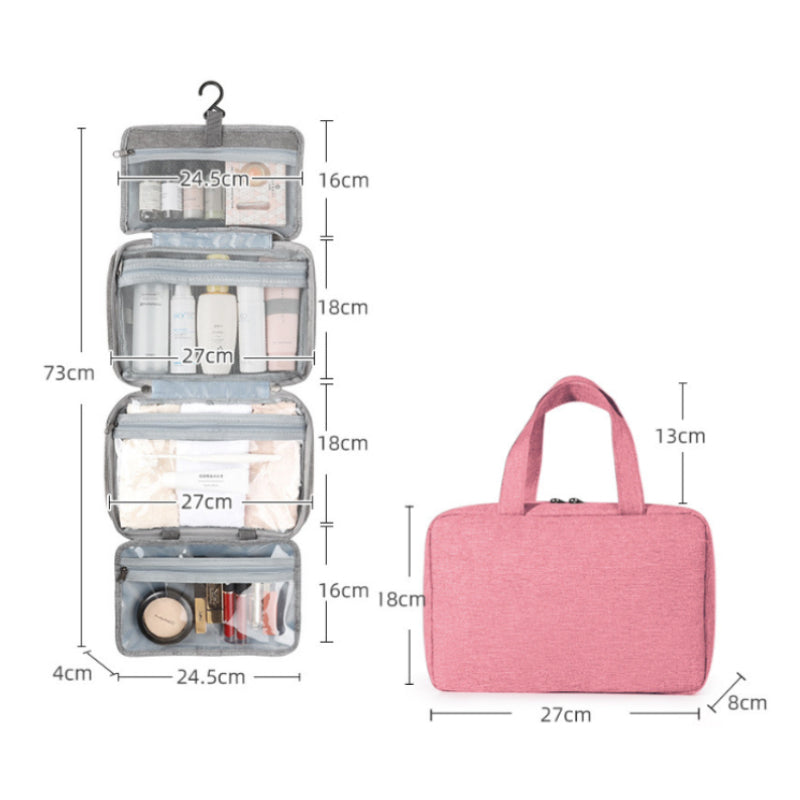 Resecosmetik Organizer | Kompakt och Vattentät | 4 Fack med 360° Hänglås