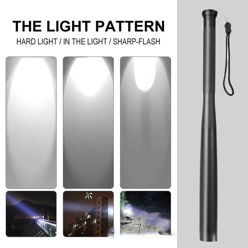 Praktisk LED-ficklampa i basebollbat-design
