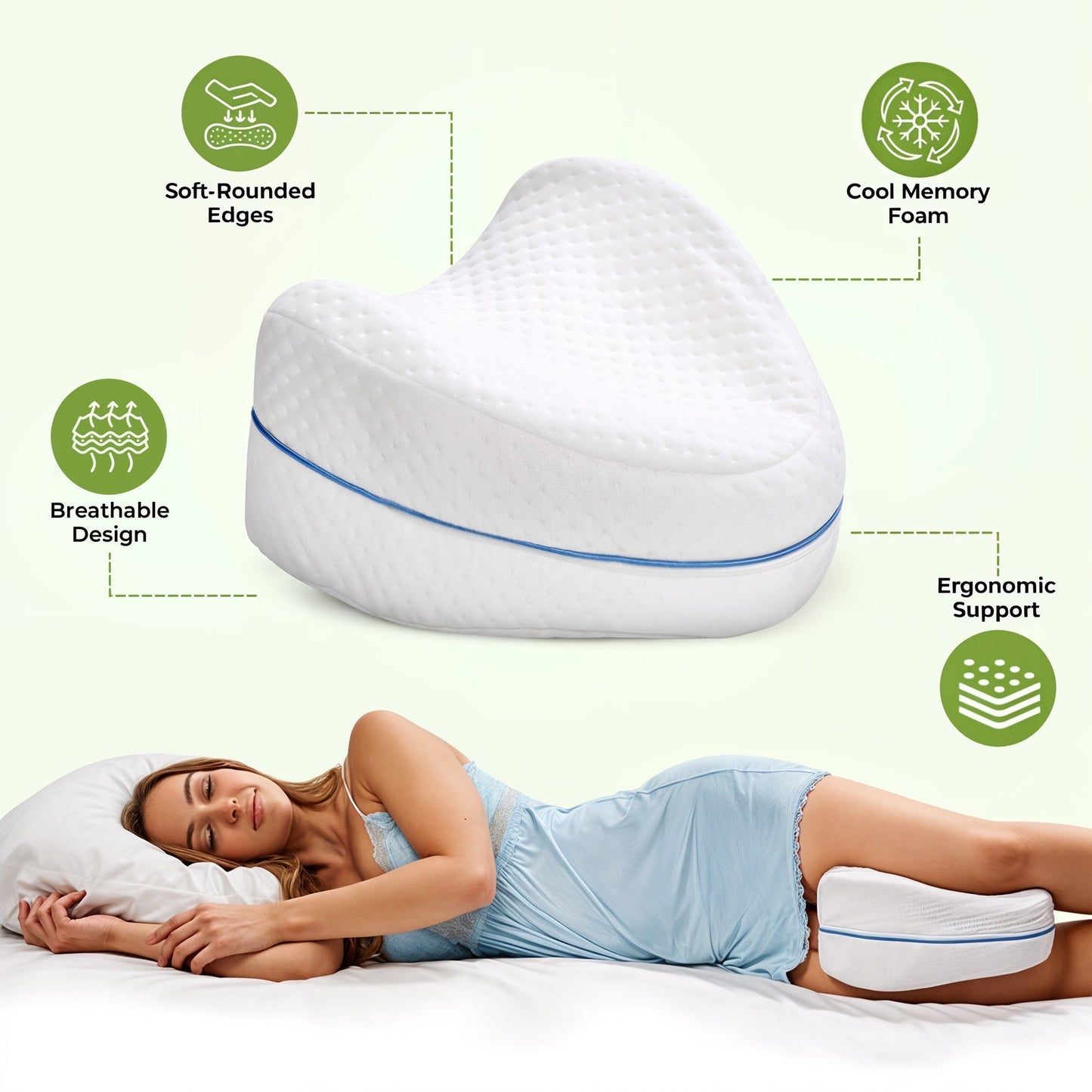 Memory Foam Knäkudde – Ergonomiskt Stöd för Smärtfri Sömn