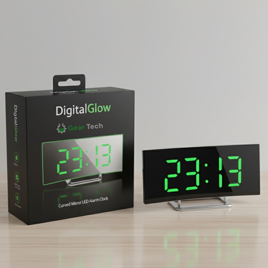 Snygg Digital Väckarklocka med Tydlig Display för Moderna Hem