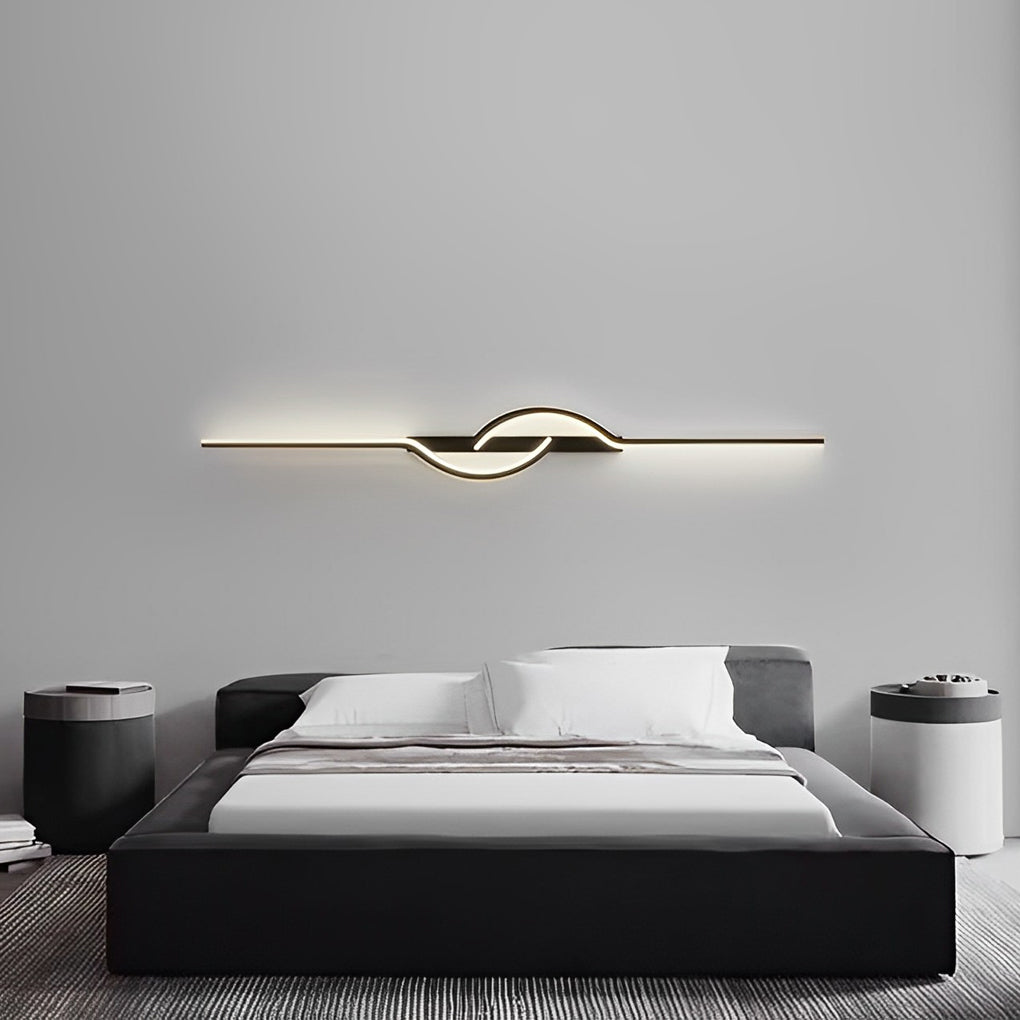 Elegant LED Væglampe i Sort Aluminium med Dæmpbar Funktion