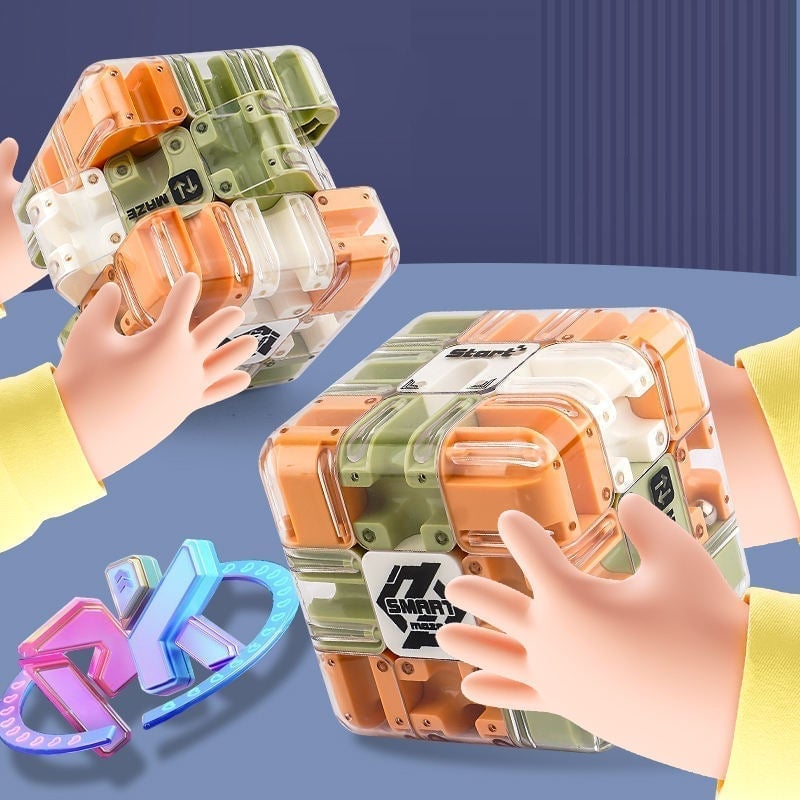 3D Labyrintkub - Hjärnträning & Kul för Barn