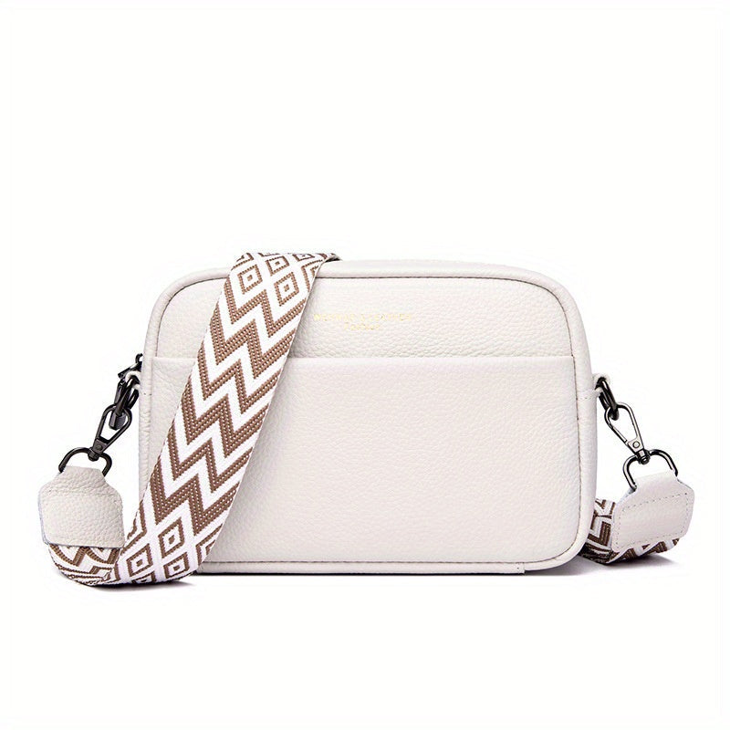 Elegant crossbody-väska i läder – Funktionell och stilren med justerbar rem