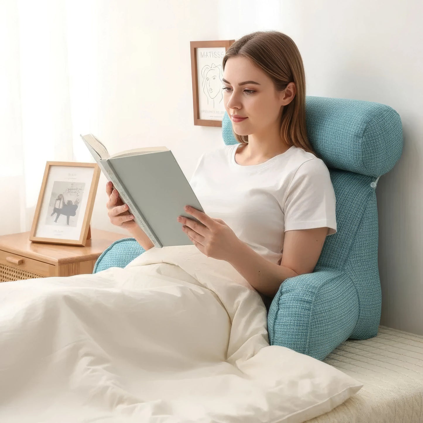 Ergonomisk läskudde med sidoficka – Komfort i sängen