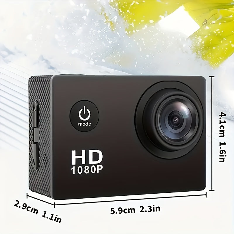 Kompakt Actionkamera med HD Video og Bredvinkelobjektiv