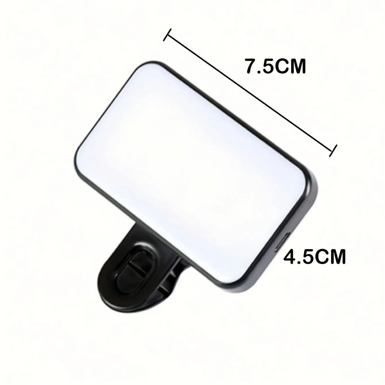 Bærbar Mini Selfie-Lys med 3 Lysstyrkeniveauer & USB Opladning