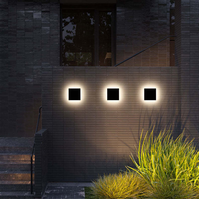Energibesparende udendørs LED væglampe med rundt design