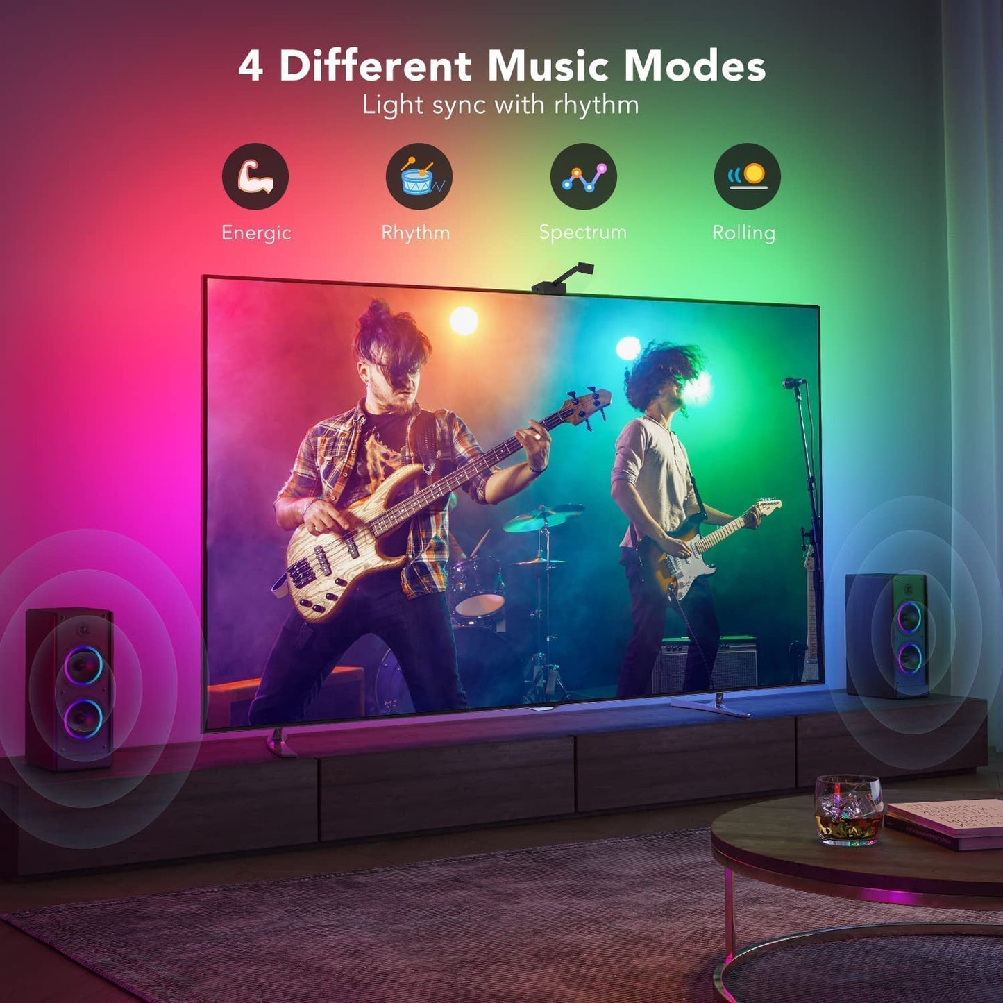 Smart LED TV-bakgrundsbelysning med färg­synkronisering i realtid för 50–65” TV