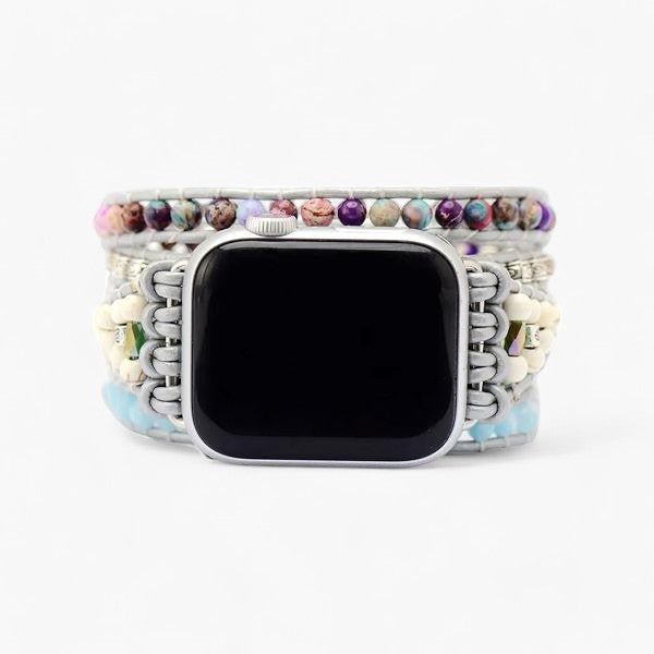 Armbånd med energirensende ædelstene til Apple Watch