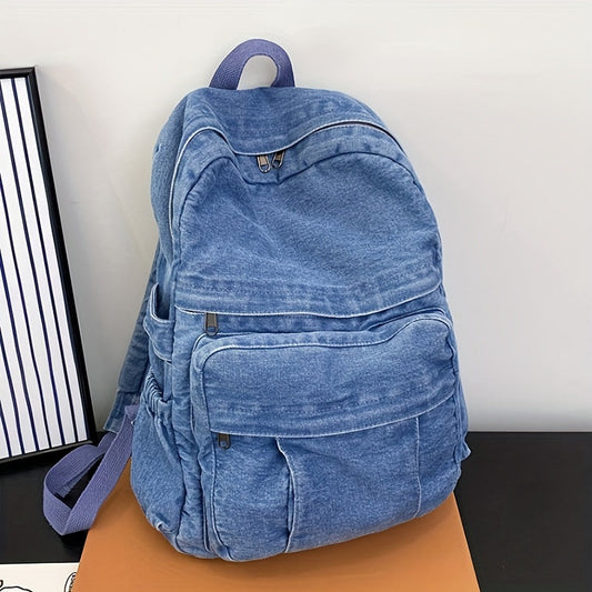 Moderne denim rygsæk – praktisk og stilfuld til hverdag