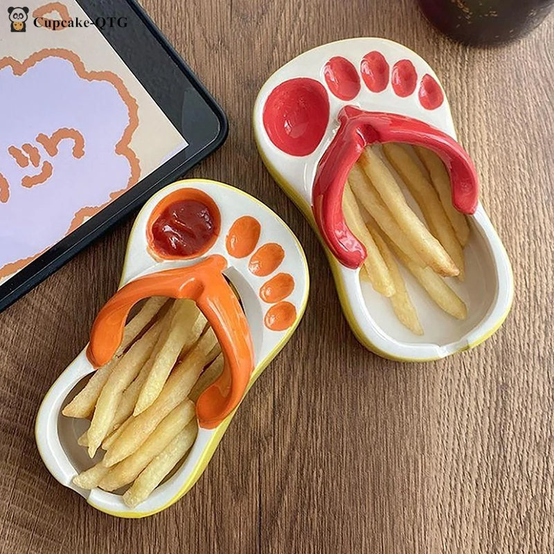 Keramisk Flip Flop Mad Serveringsskål
