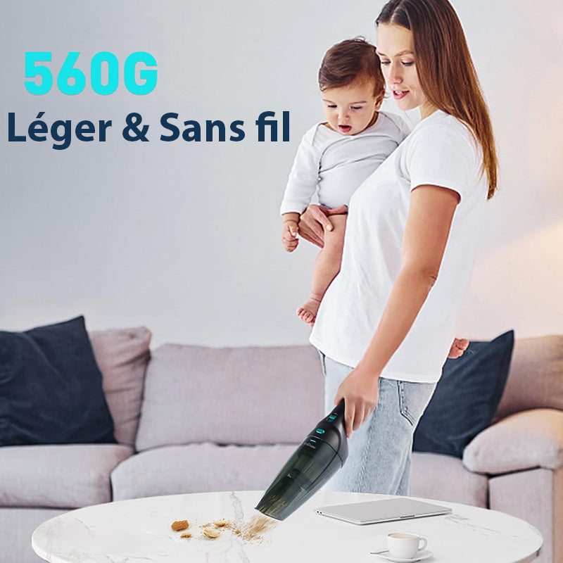 Kraftfuld Trådløs Håndstøvsuger med HEPA-filter og Lang Batteritid