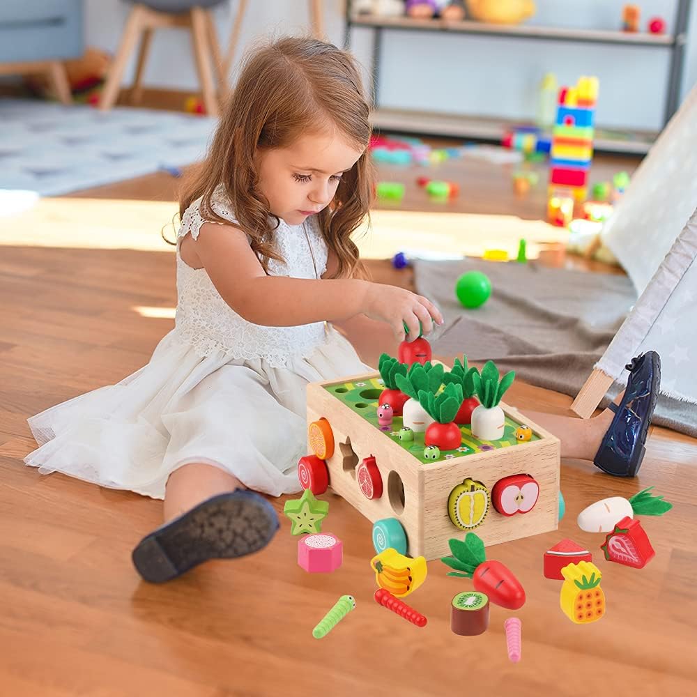 Montessori formsortering i trä för småbarn | Pedagogisk leksak 1-3 år
