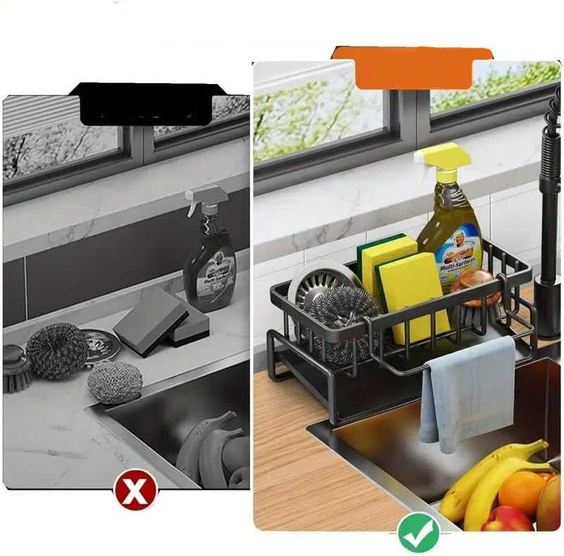 Modern och platsbesparande kökshylla för organisering