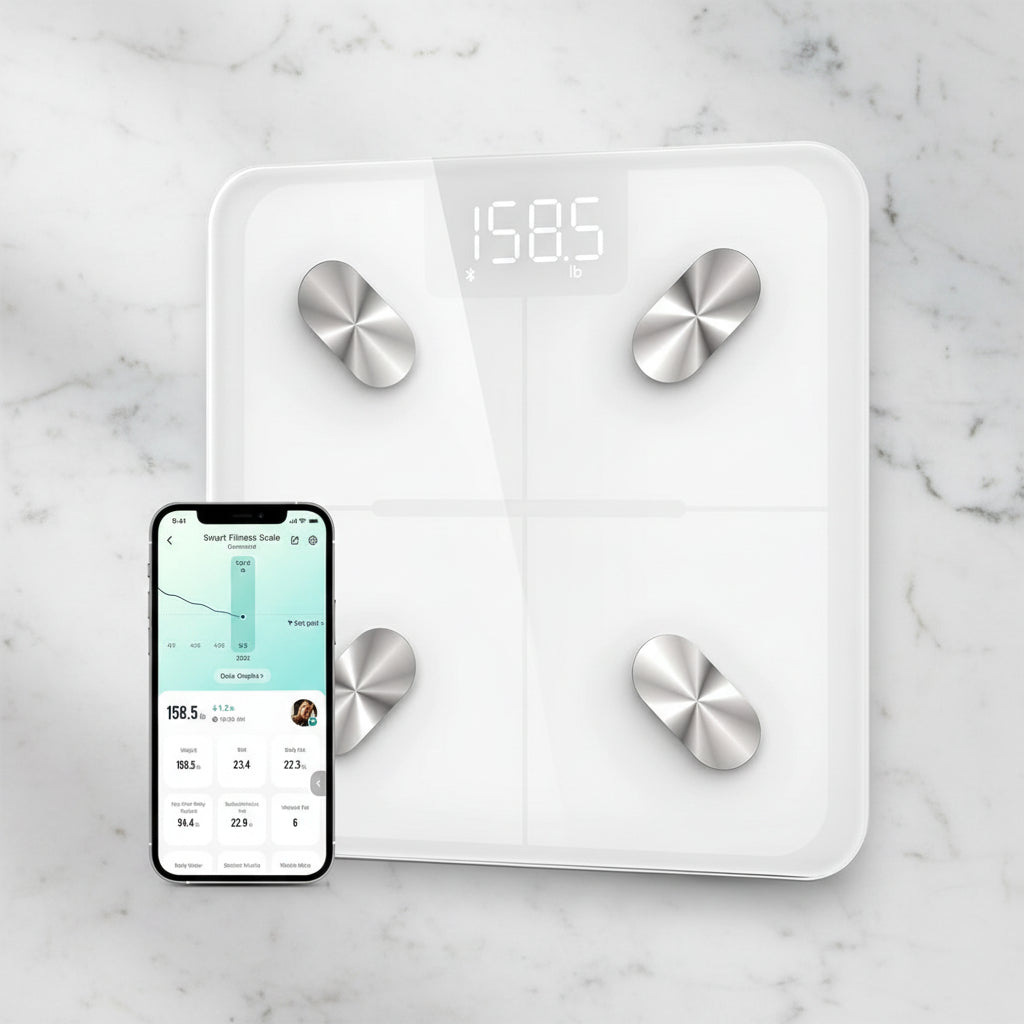 Smart våg med kroppsanalys och Bluetooth - Noggrann hälsokontroll