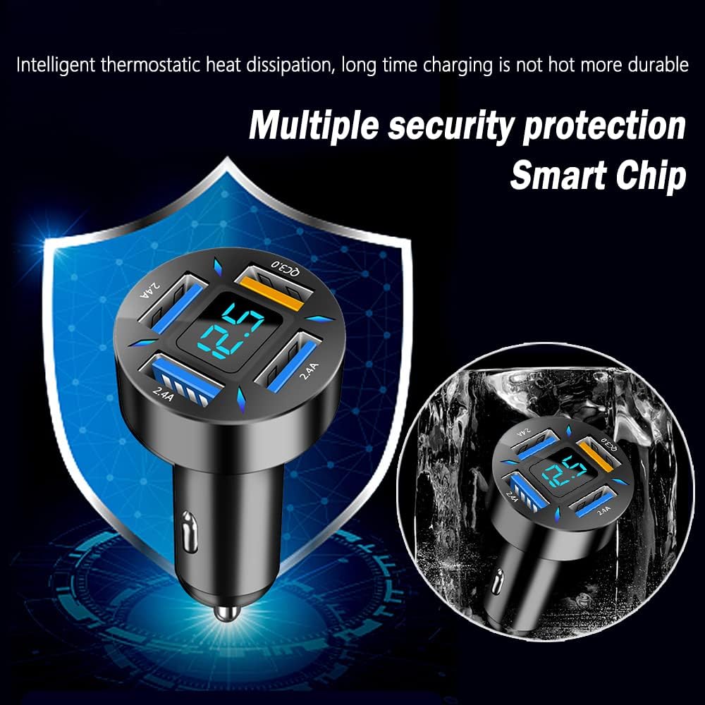 66W Billaddare med USB PD och QC 3.0 – Universal 12-24V