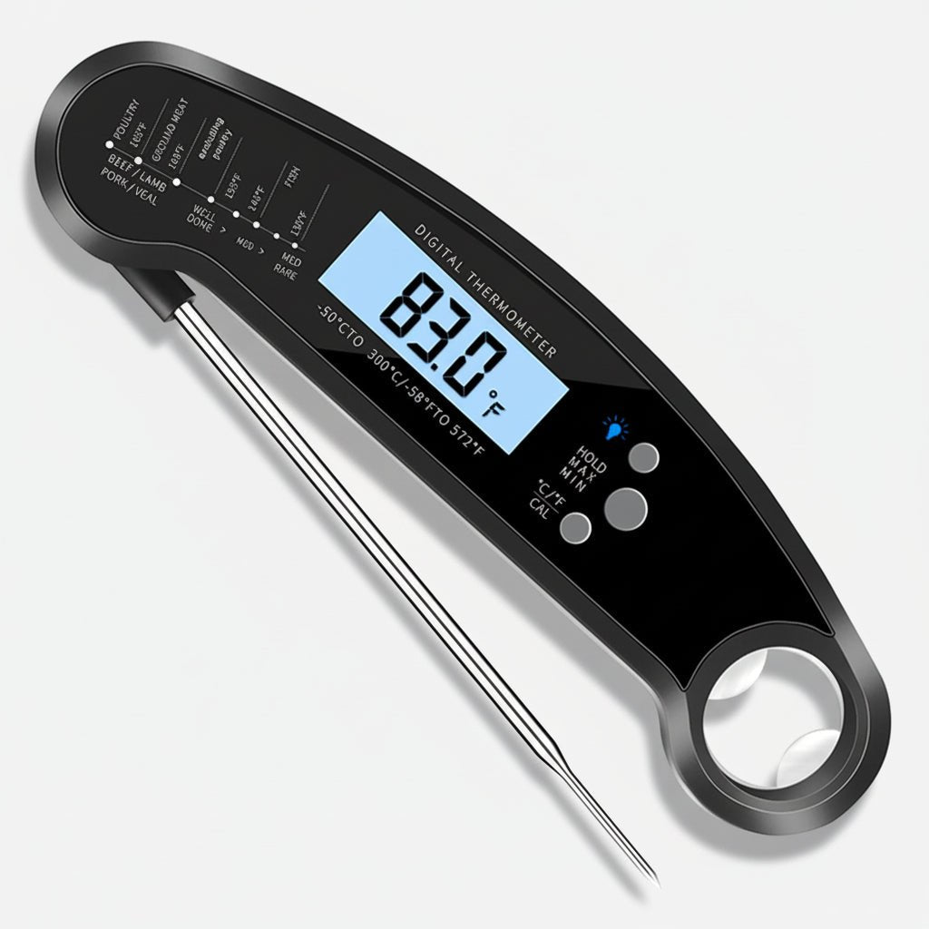 Vandtæt Digital Madtermometer med Hurtig LCD Læsning