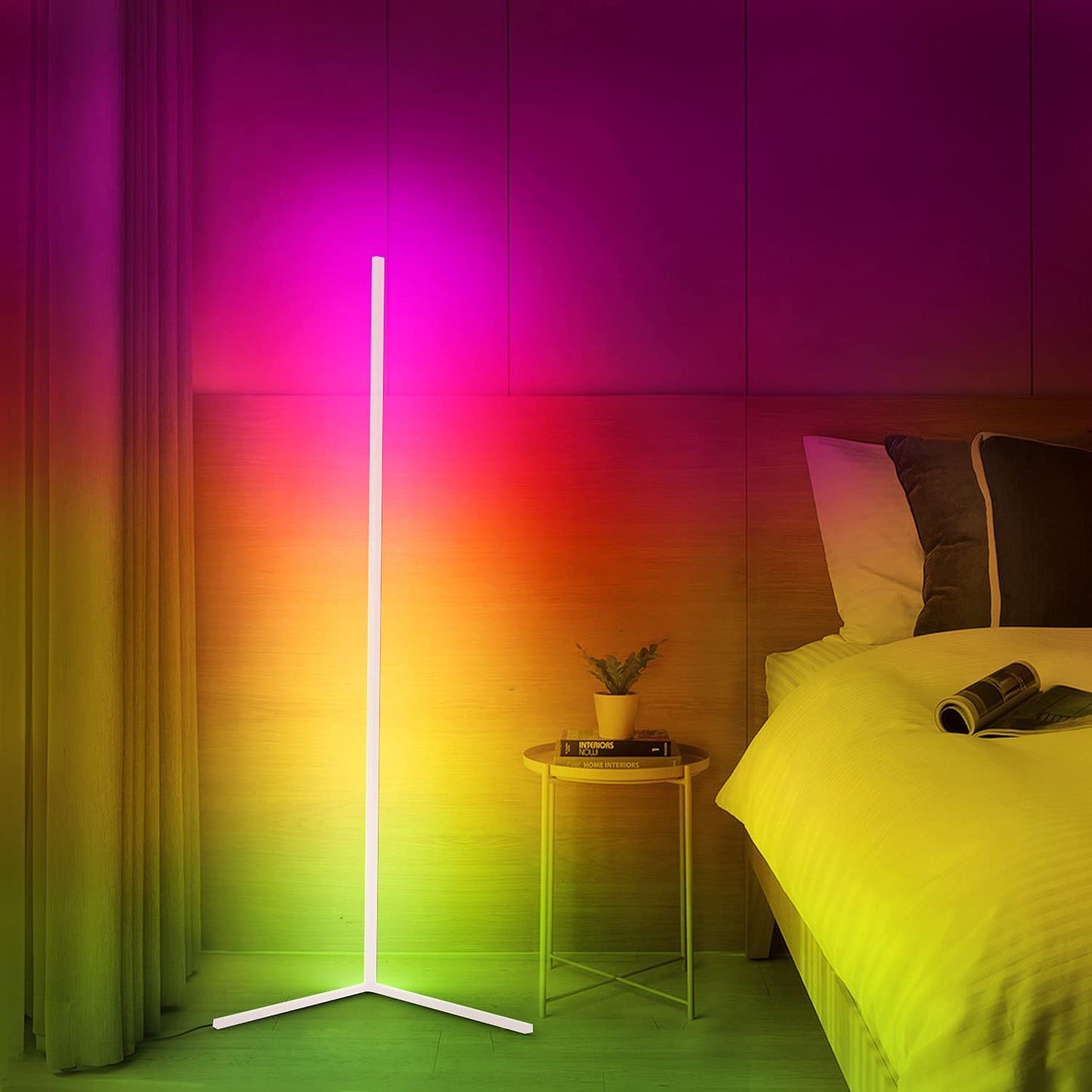Platsbesparande LED-hörnlampa med justerbar belysning