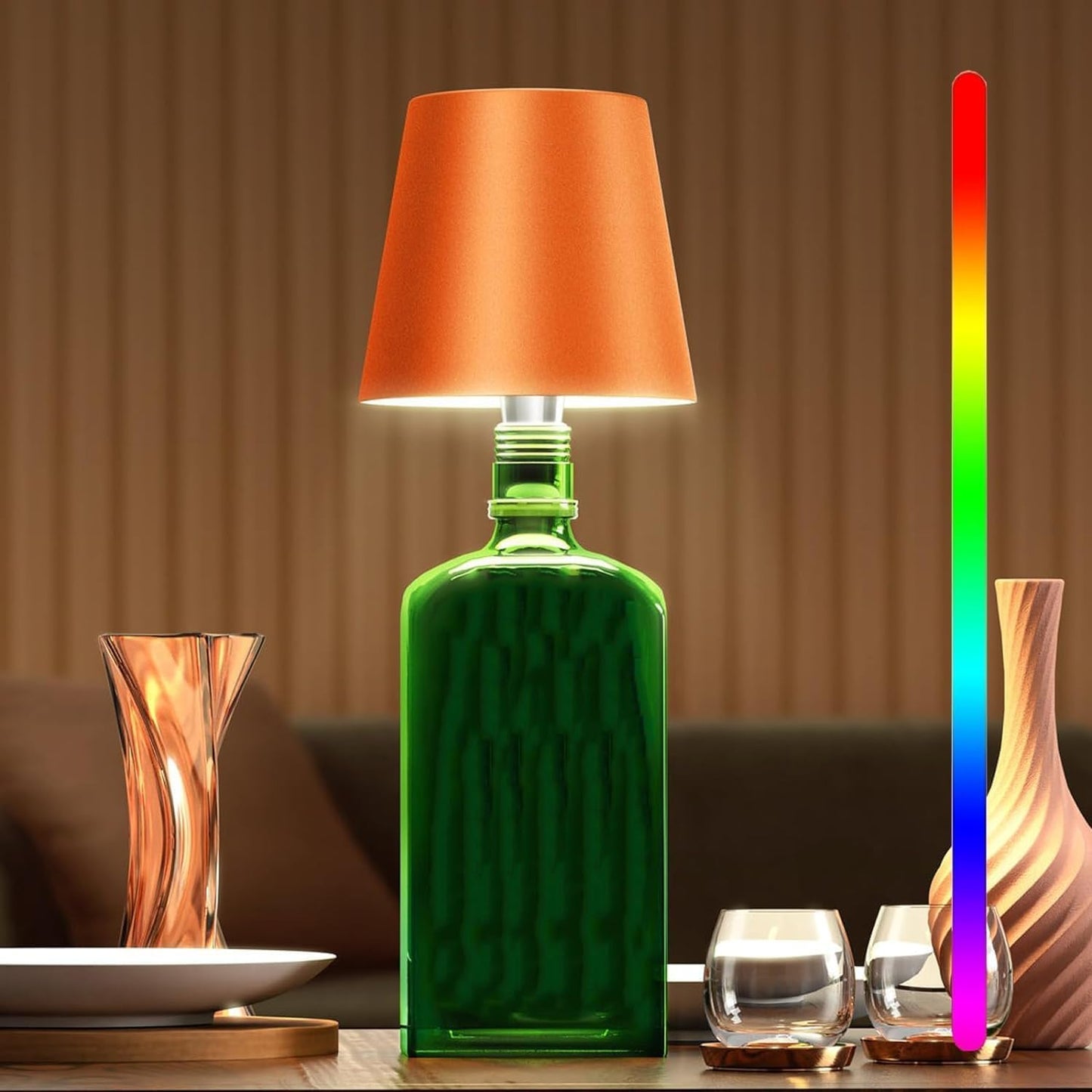 Elegant Genopladelig Bordlampe med Touch & Lang Batteritid