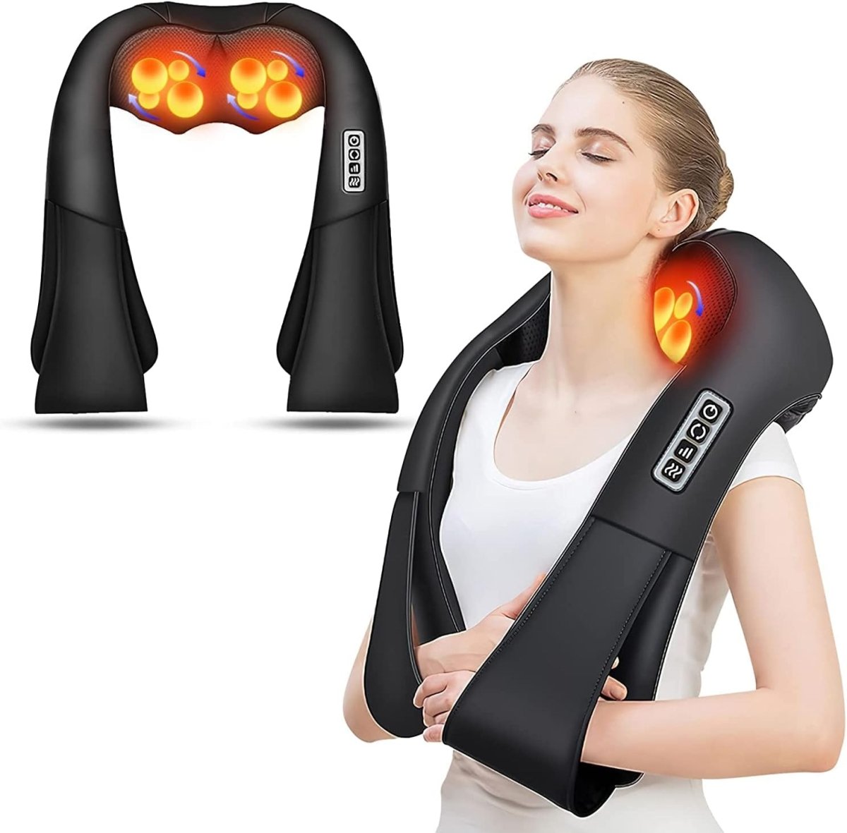 Shiatsu Massagekudde med Infraröd Värme - FlowLindring