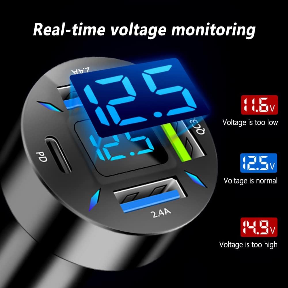 66W Billaddare med USB PD och QC 3.0 – Universal 12-24V