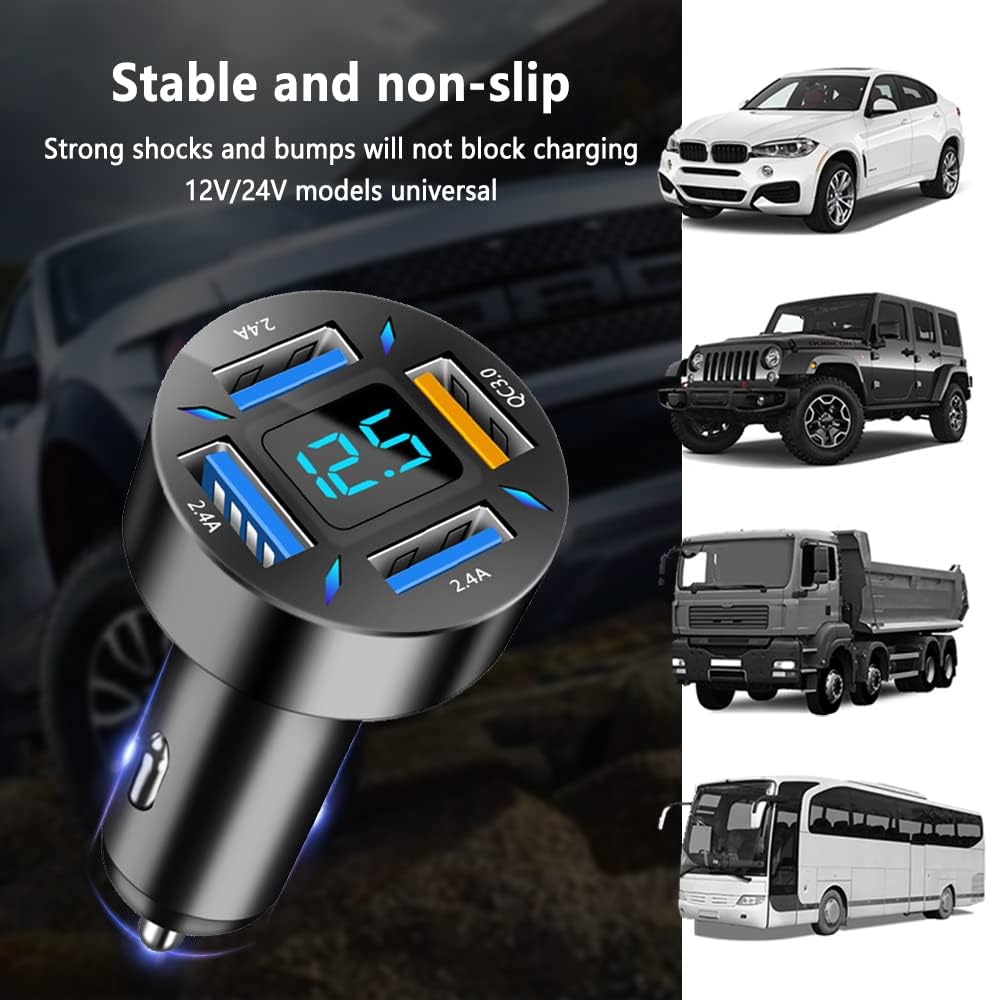 66W Billaddare med USB PD och QC 3.0 – Universal 12-24V