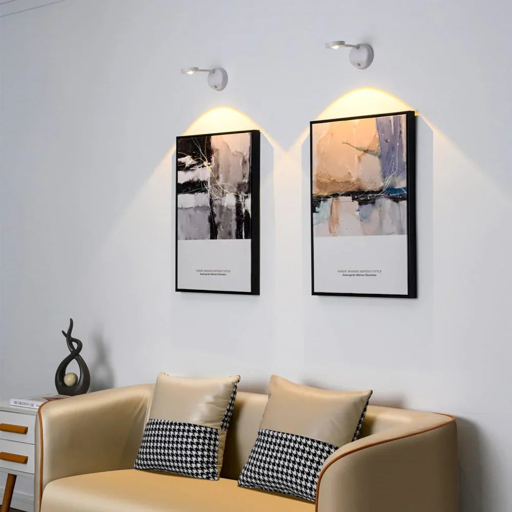 Trådlös LED-väggspotlight med rörelsesensor och justerbart huvud