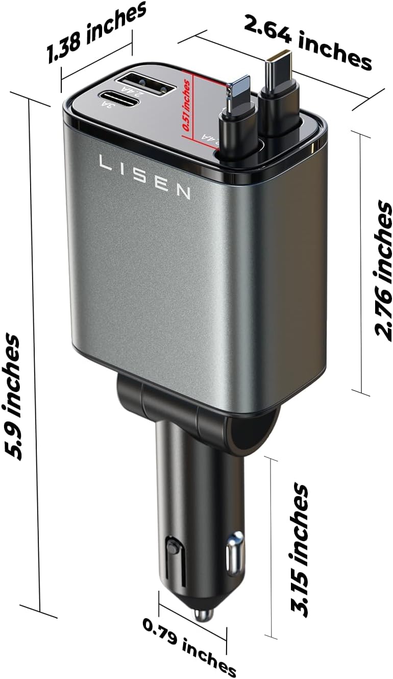 USB C Biloplader 69W med Foldbart Design