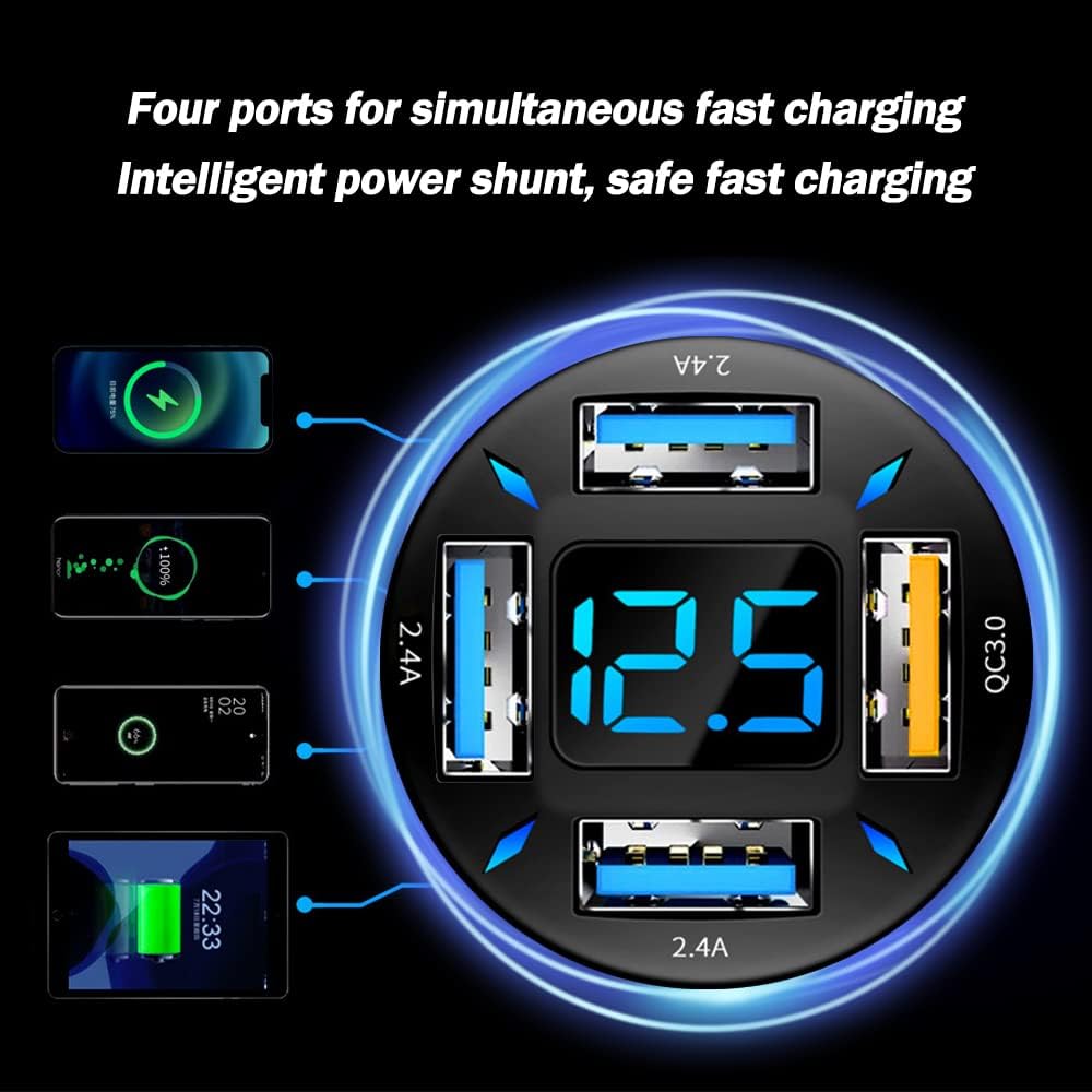 66W Billaddare med USB PD och QC 3.0 – Universal 12-24V