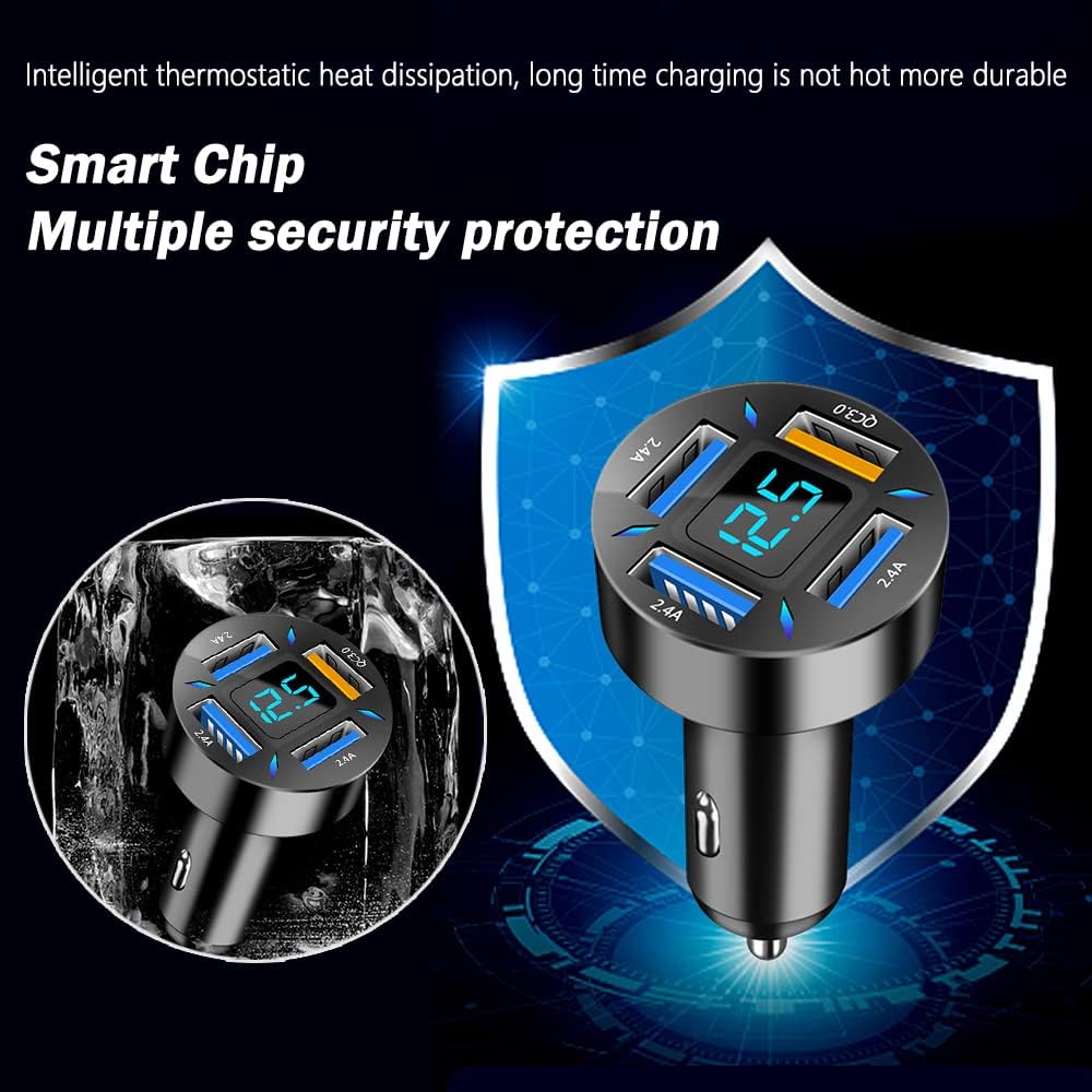 66W Billaddare med USB PD och QC 3.0 – Universal 12-24V
