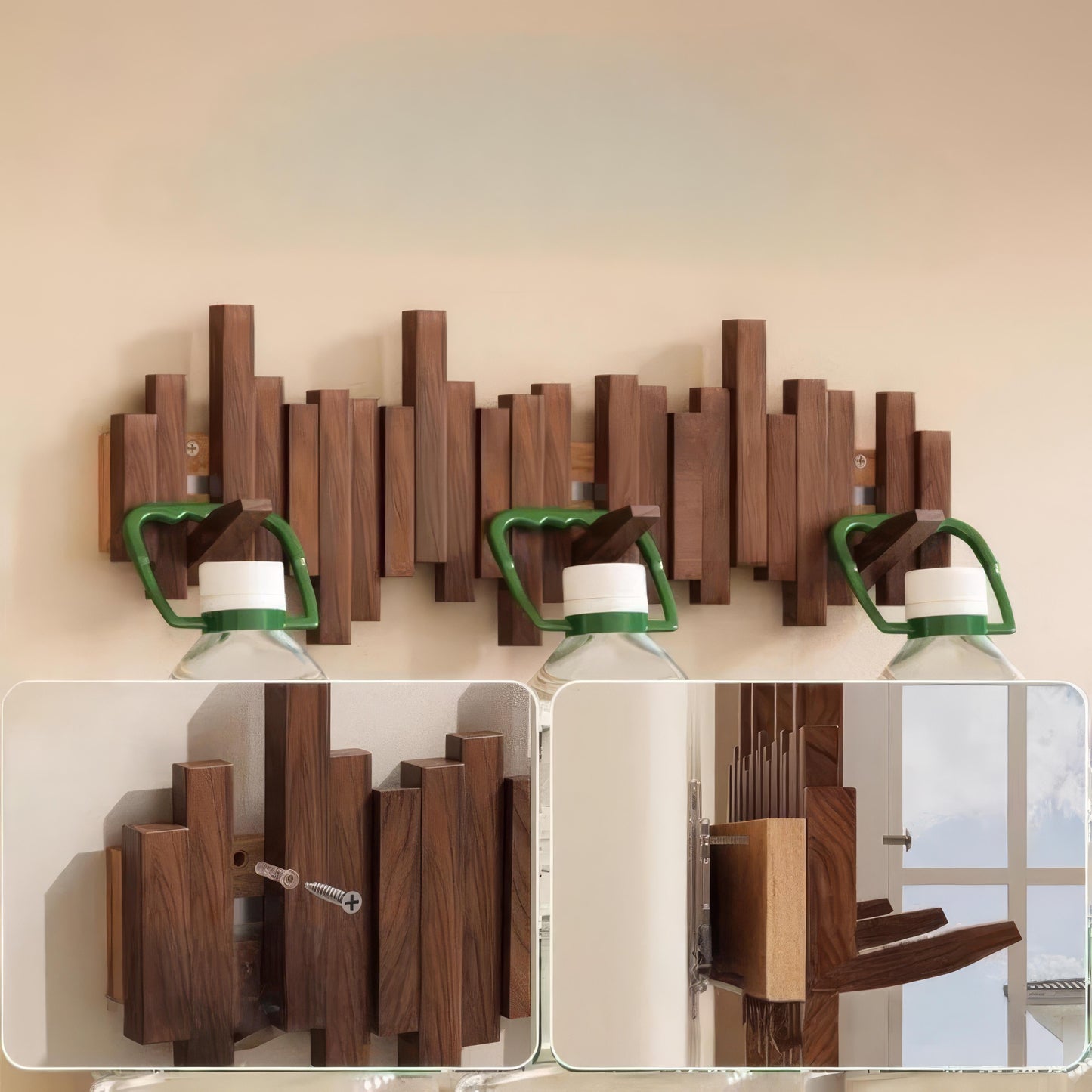 Elegant Trägarderob med Flexibla Magnethakar