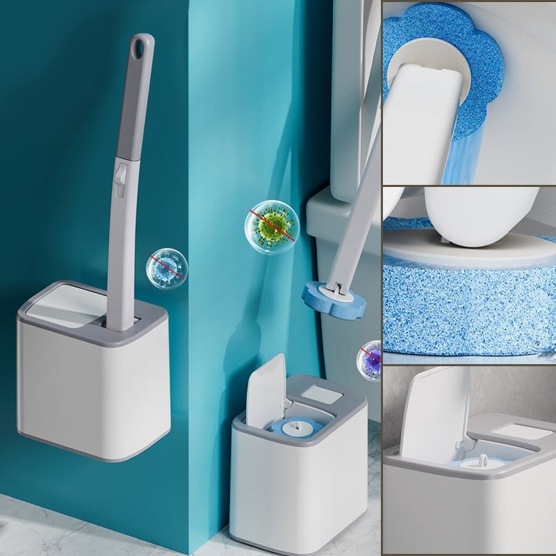 Hygieniskt toalettborstset med engångshuvuden – Miljövänligt