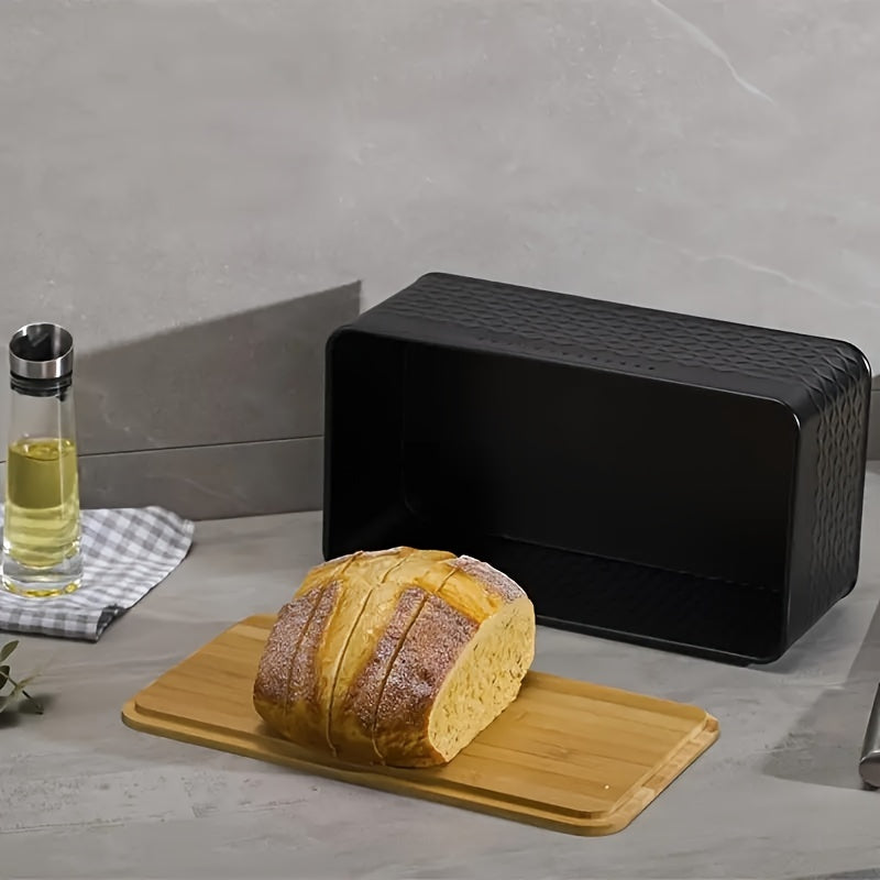 Modern Brödlåda med Bambulock – Håll Brödet Fräscht Längre