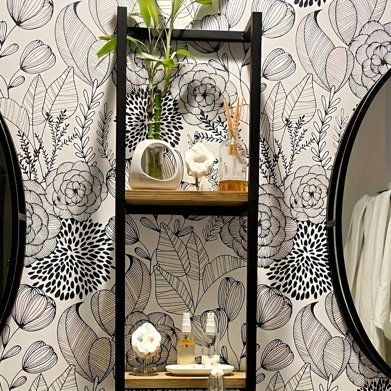 Elegant vägghängd handdukshängare med hyllor för det moderna hemmet