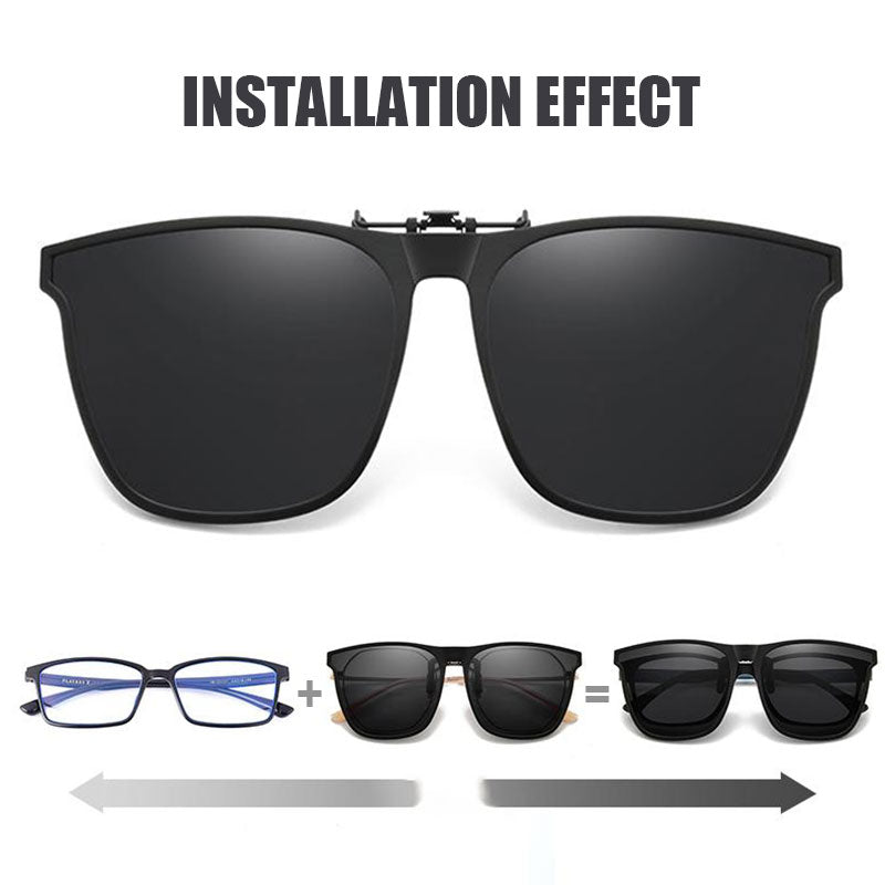 Polarisede Clip-on Solbriller med Foldbart Design