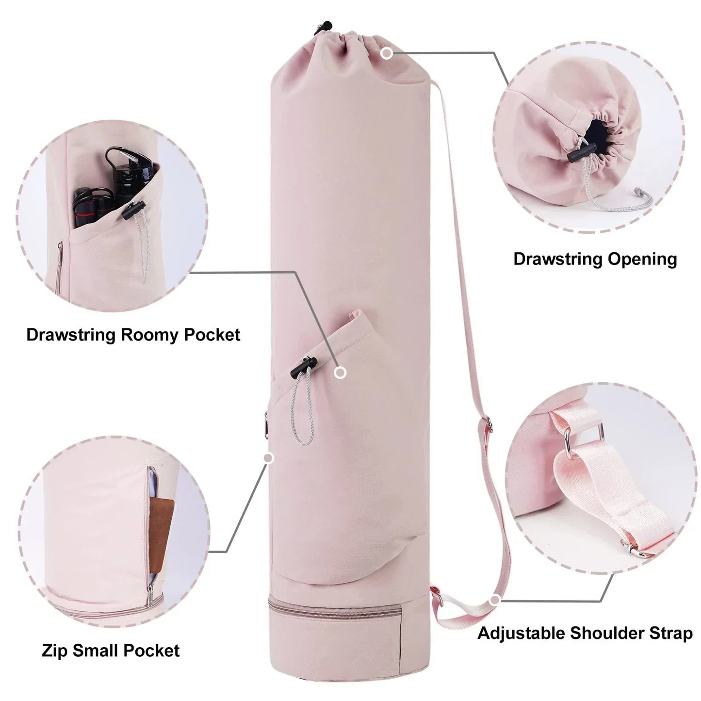 Yogamattväska med extra utrymme och vattenavvisande design