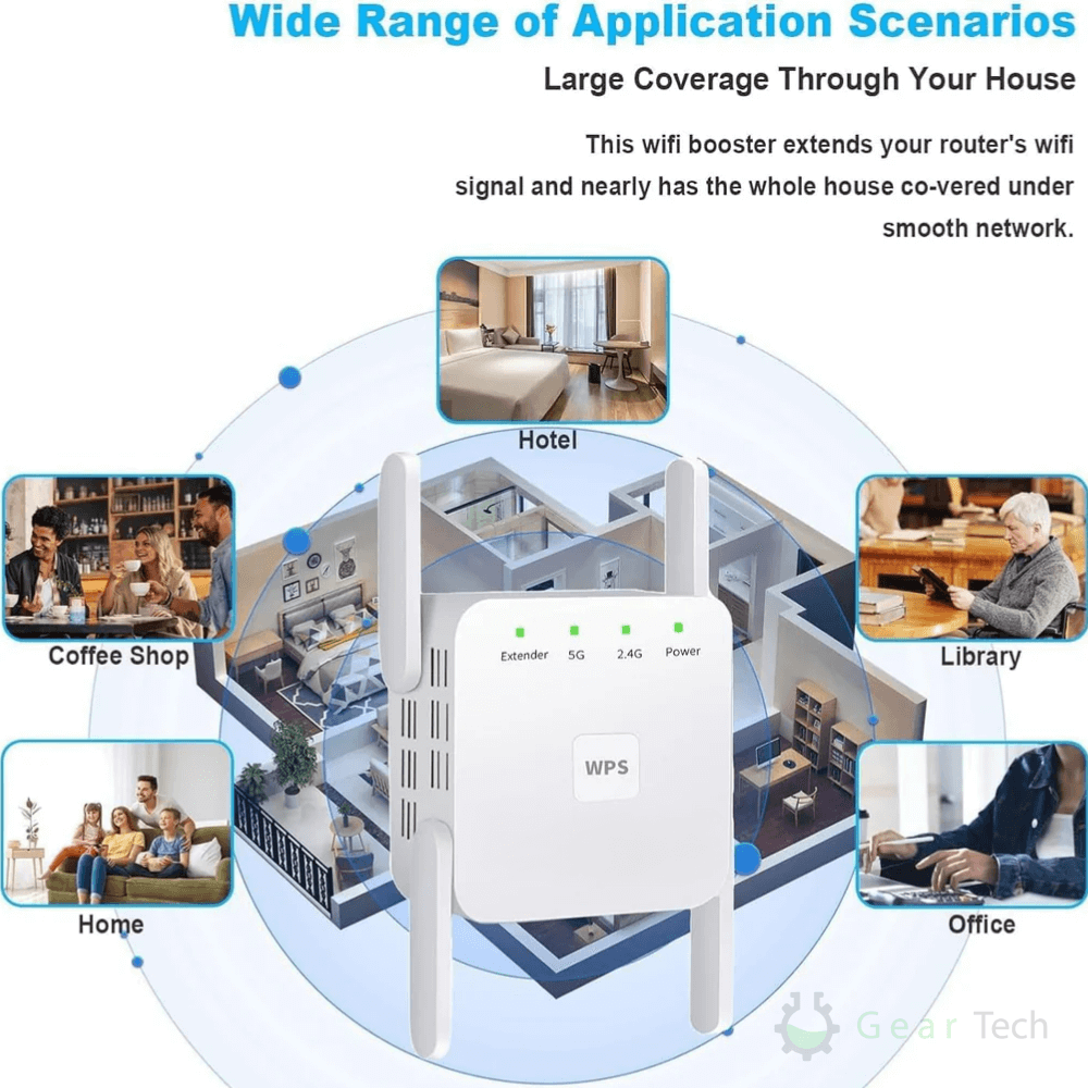 Dual-Band WiFi-signalförstärkare – Trådlös Förstärkare