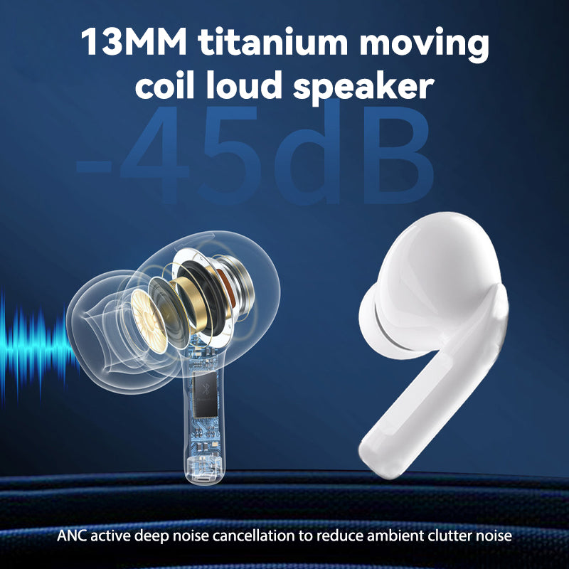 Bluetooth In-Ear-hörlurar med 2-tums pekskärm och 32 timmars batteritid